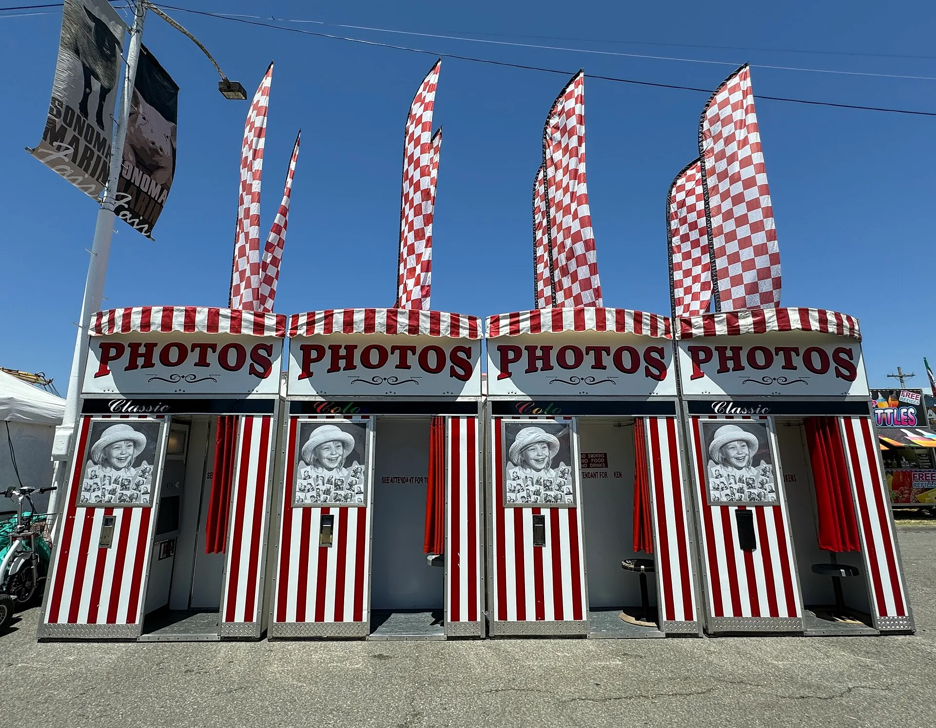 Photo booths at the 2024 Sonoma-Marin Fair. Photo Booth Rental GST HST: How to Charge It in Canada